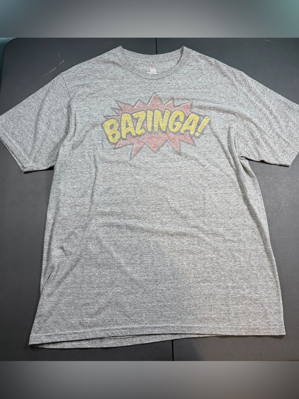 Ripple Junction Gray 'Bazinga!' Graphic Short Sleeve Tee